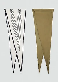 Set of 2 combined scarves