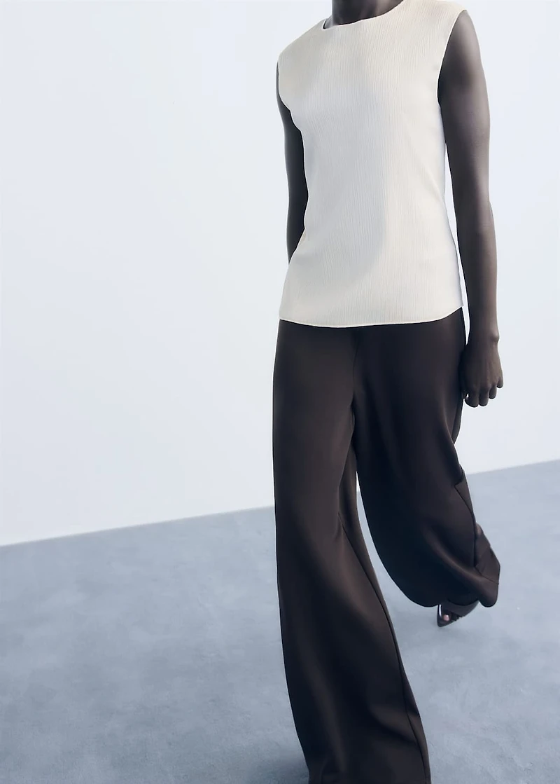 Pleated knitted top
