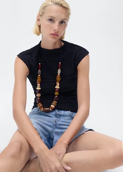 Textured cotton top