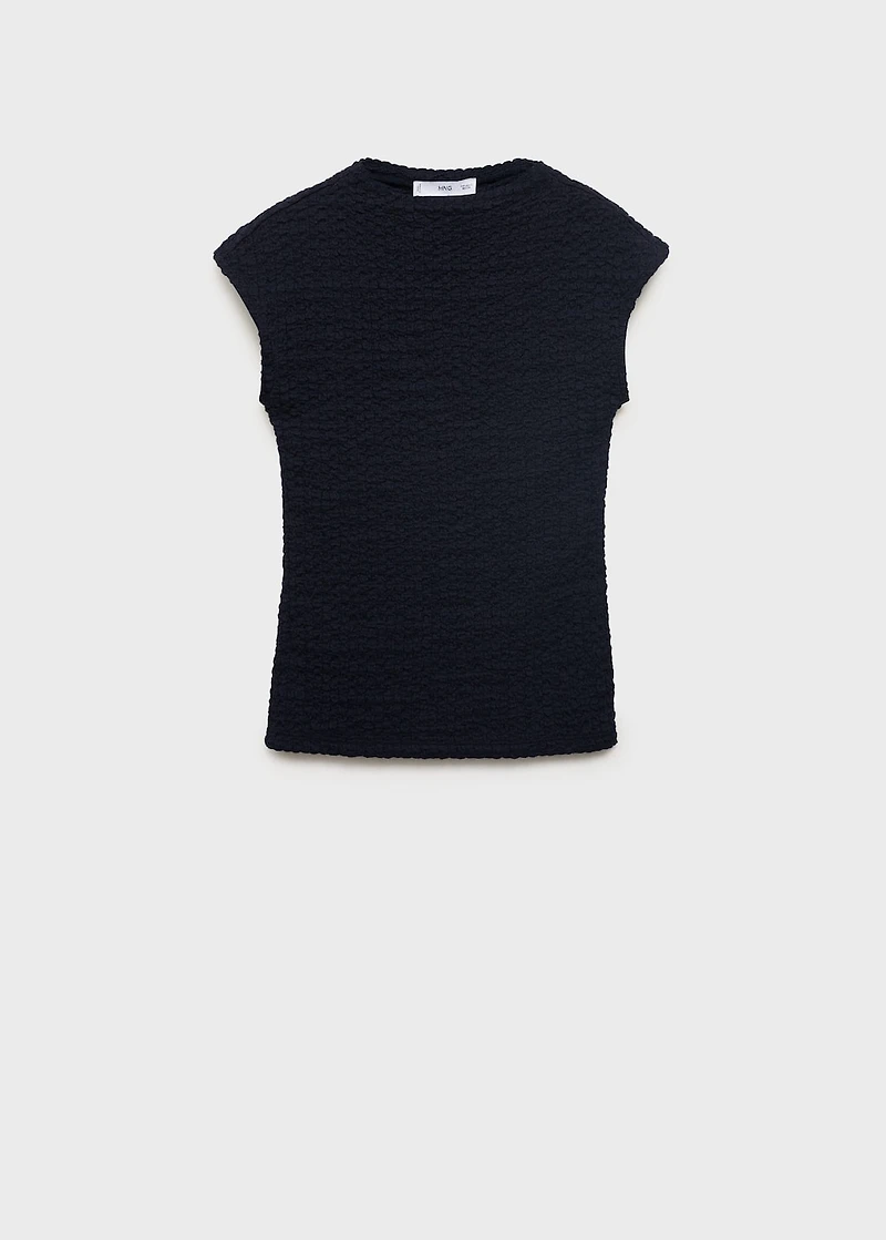 Textured cotton top