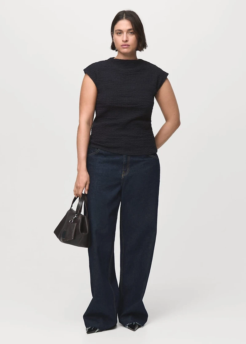 Textured cotton top