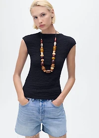 Textured cotton top