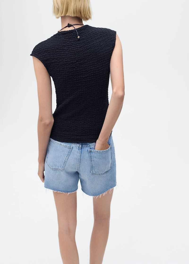 Textured cotton top