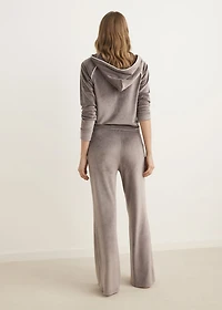 Soft-touch velour pants