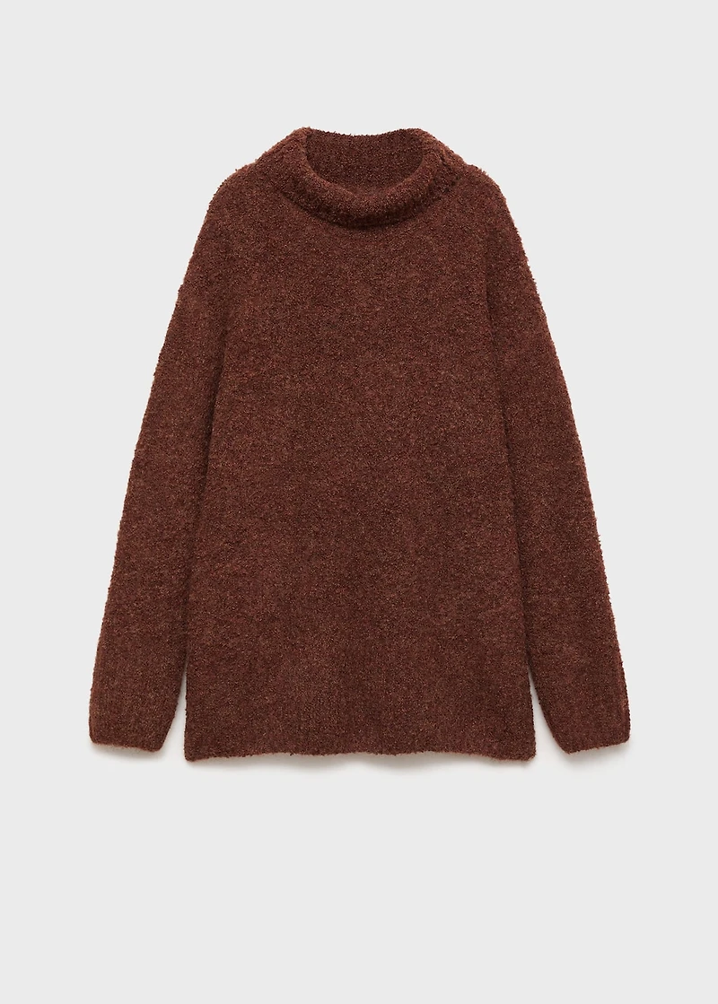 Bouclé turtleneck sweater