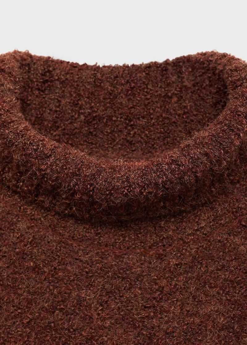Bouclé turtleneck sweater