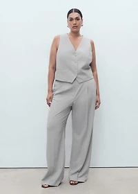 Pinstriped suit vest