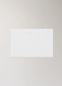 Embroidered hemstitched linen placemat