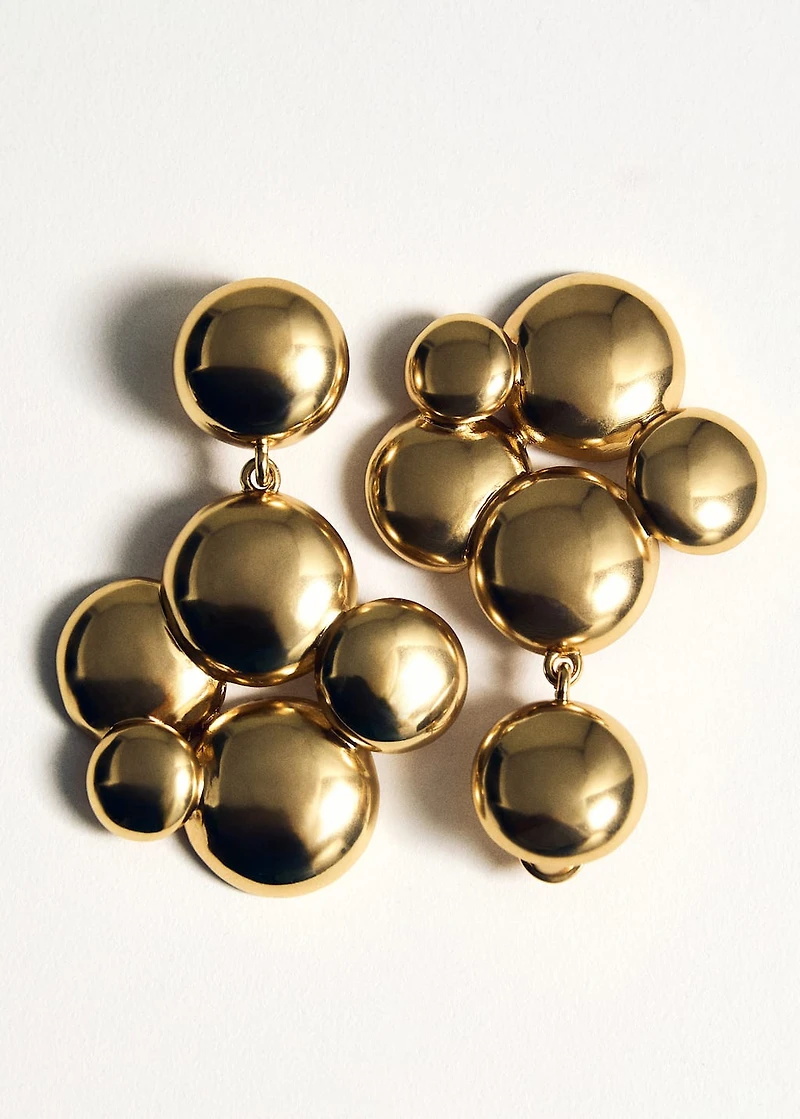 Round hanging earrings