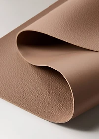 Rectangular faux leather placemat