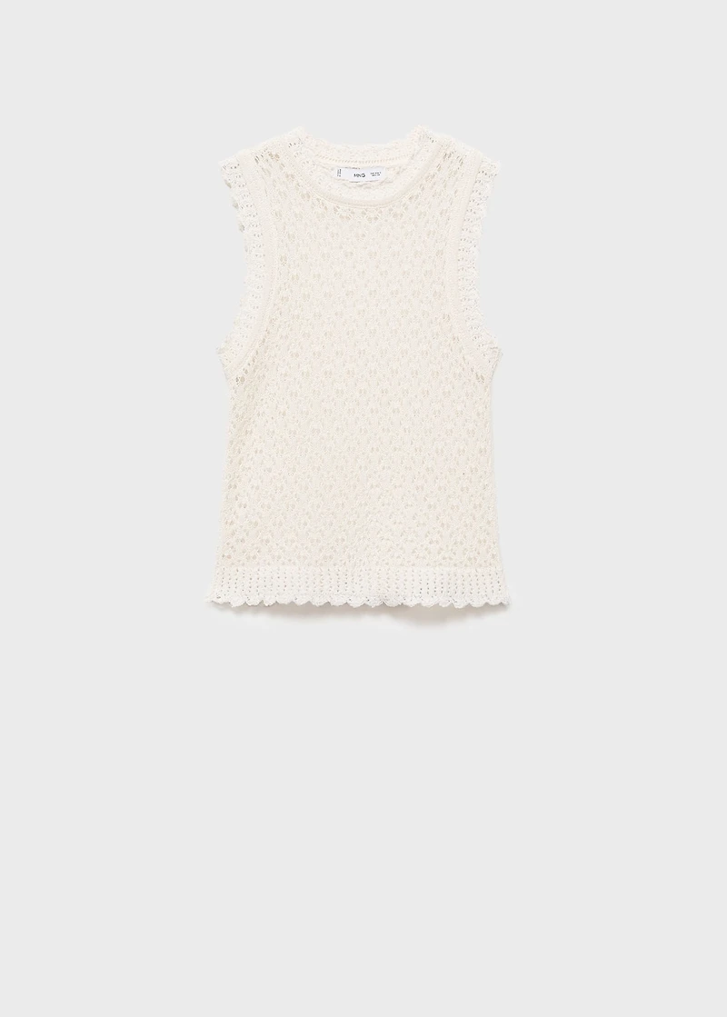 Openwork knit top