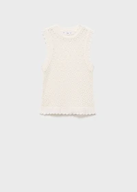 Openwork knit top