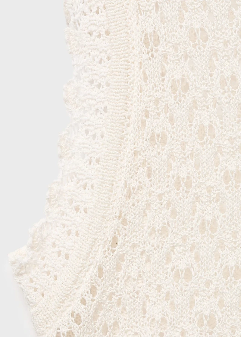 Openwork knit top