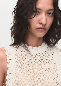 Openwork knit top