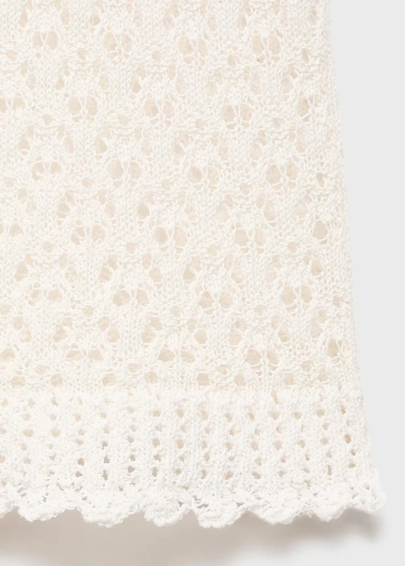 Openwork knit top