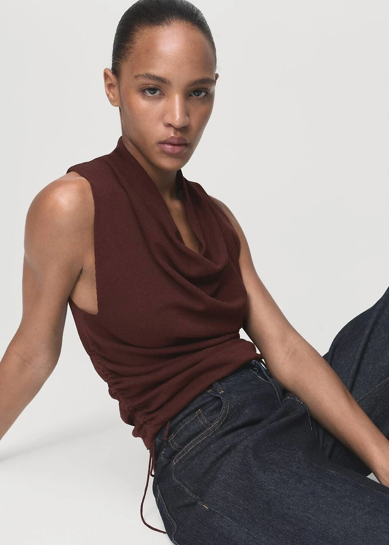 Ruched knitted top