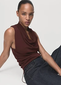 Ruched knitted top