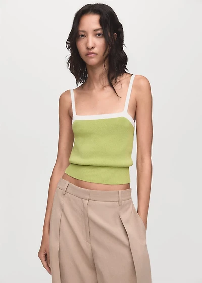 Knitted top with crossed back