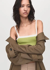 Knitted top with crossed back