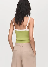 Knitted top with crossed back