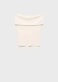Strapless knitted top