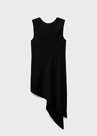 Asymmetrical satin top