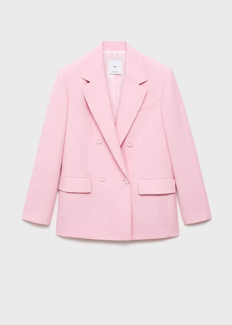 Double-breasted suit blazer