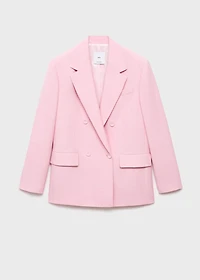 Double-breasted suit blazer