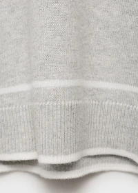 Striped polo-neck sweater