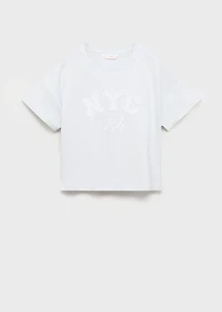 Embroidered short-sleeved t-shirt