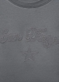Embroidered cotton T-shirt