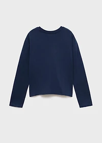Gathered cotton t-shirt