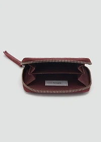 Studded leather purse