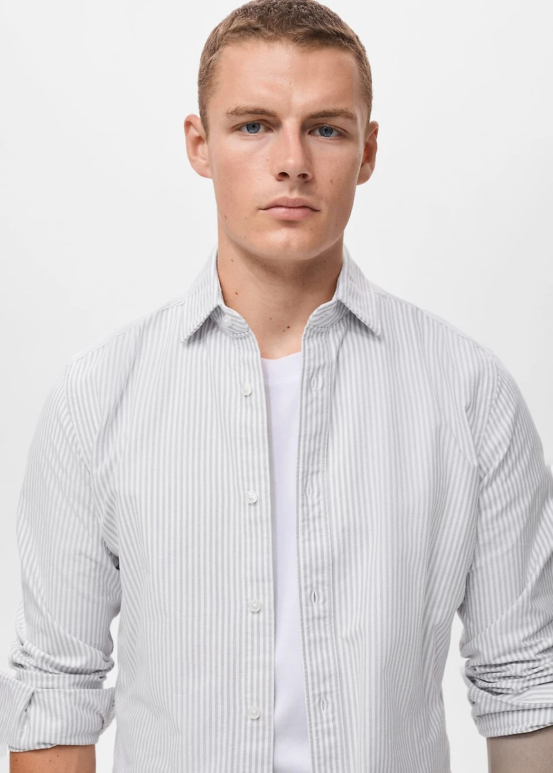 100% cotton kodak striped shirt