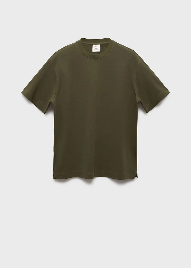 Relaxed-fit sweatshirt fabric t-shirt