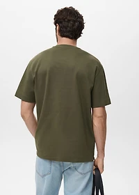Relaxed-fit sweatshirt fabric t-shirt