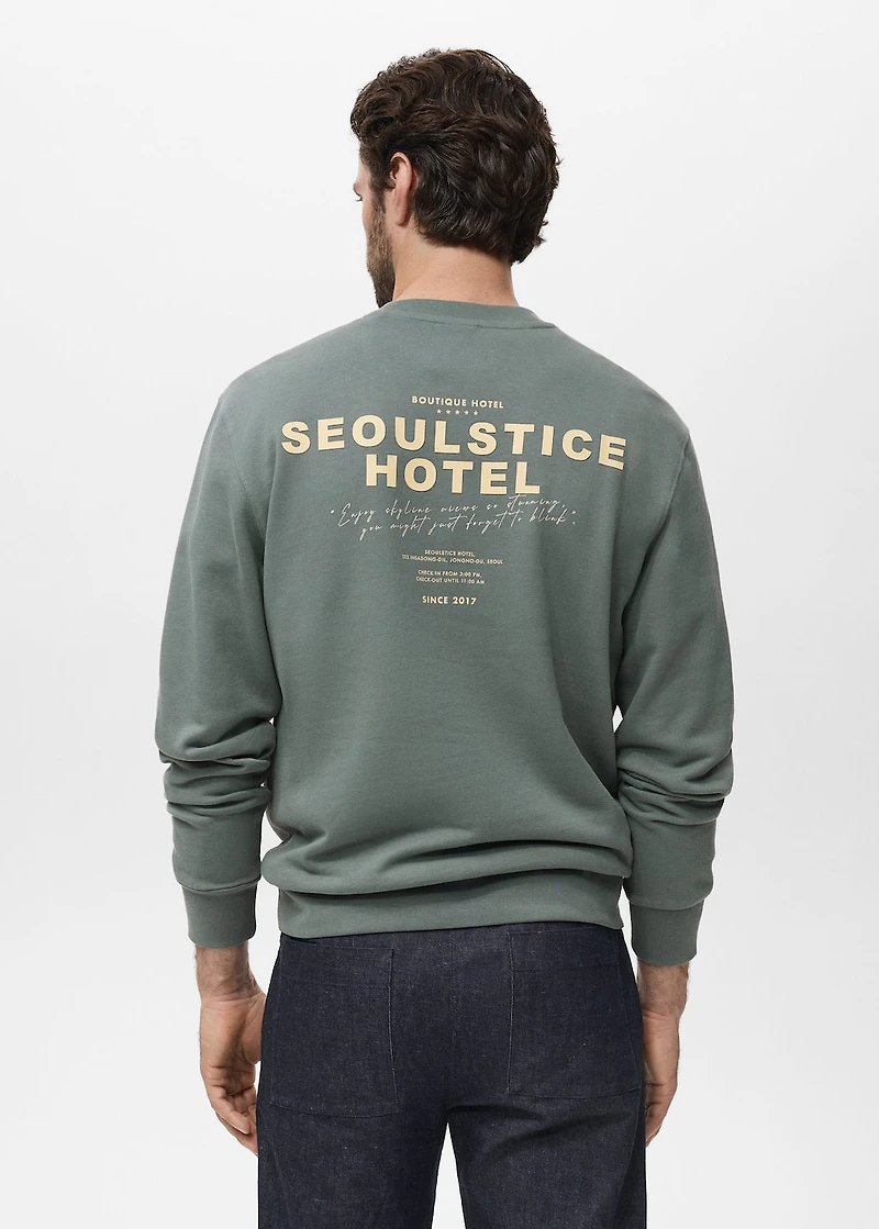 Printed cotton sweatshirt