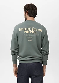 Printed cotton sweatshirt