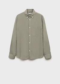 Regular fit striped print shirt