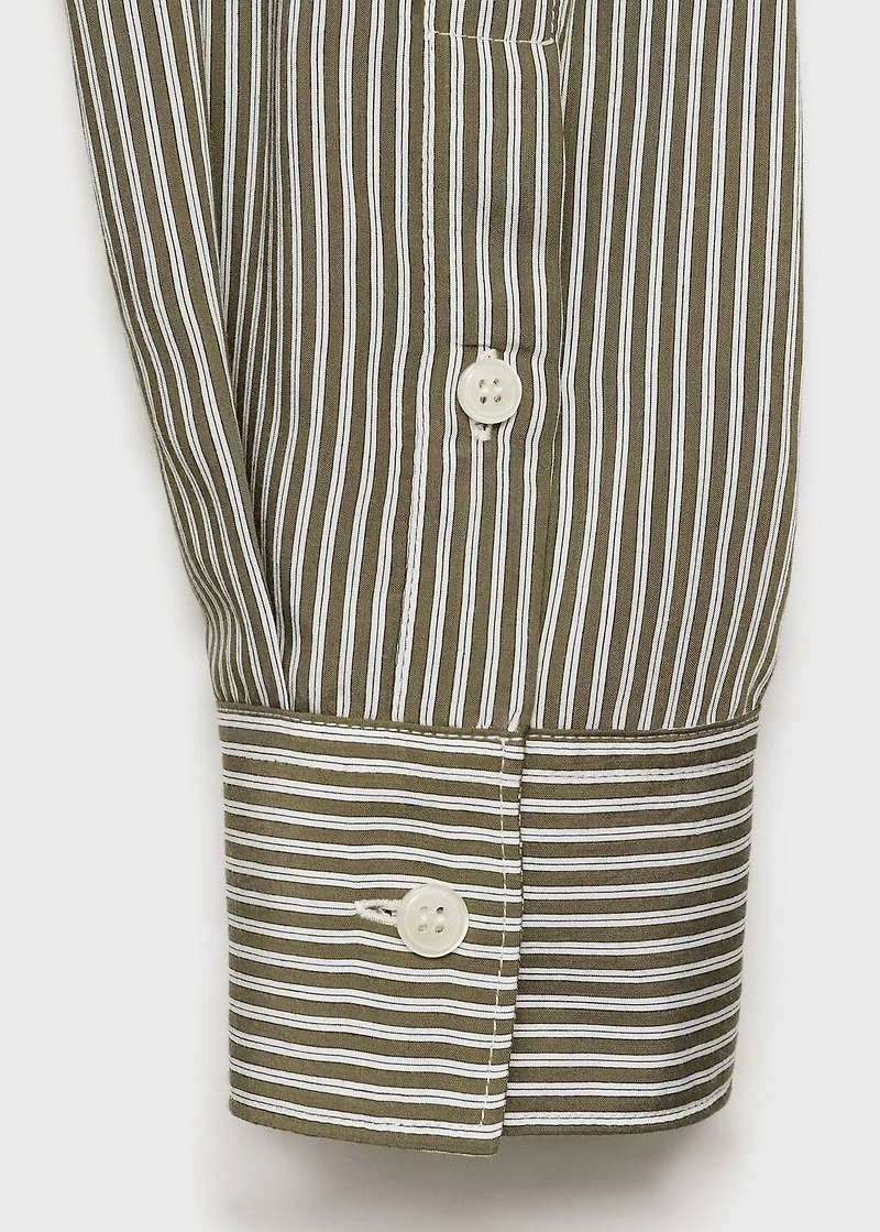 Regular fit striped print shirt