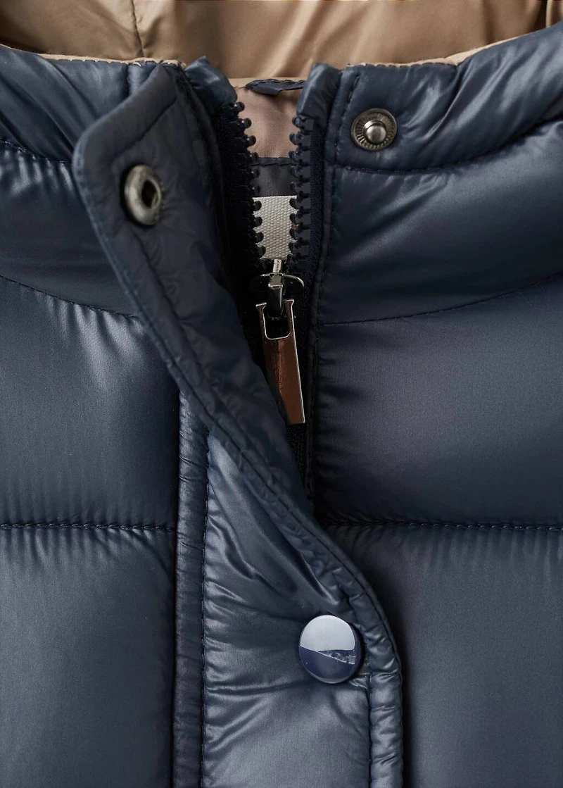 Two-tone hooded anorak