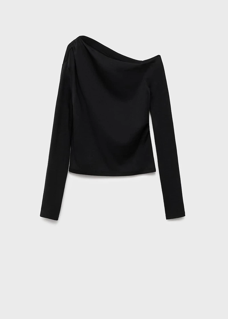 Asymmetric cotton T-shirt