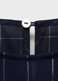 Lurex checked blouse