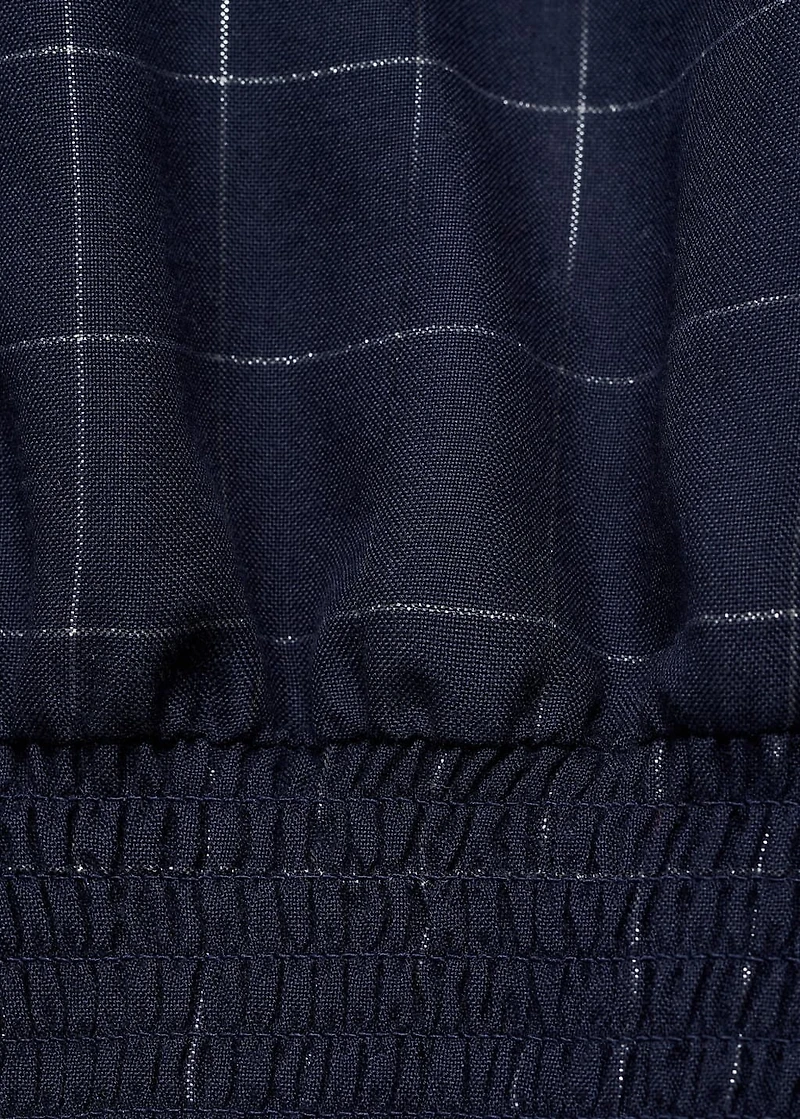 Lurex checked blouse