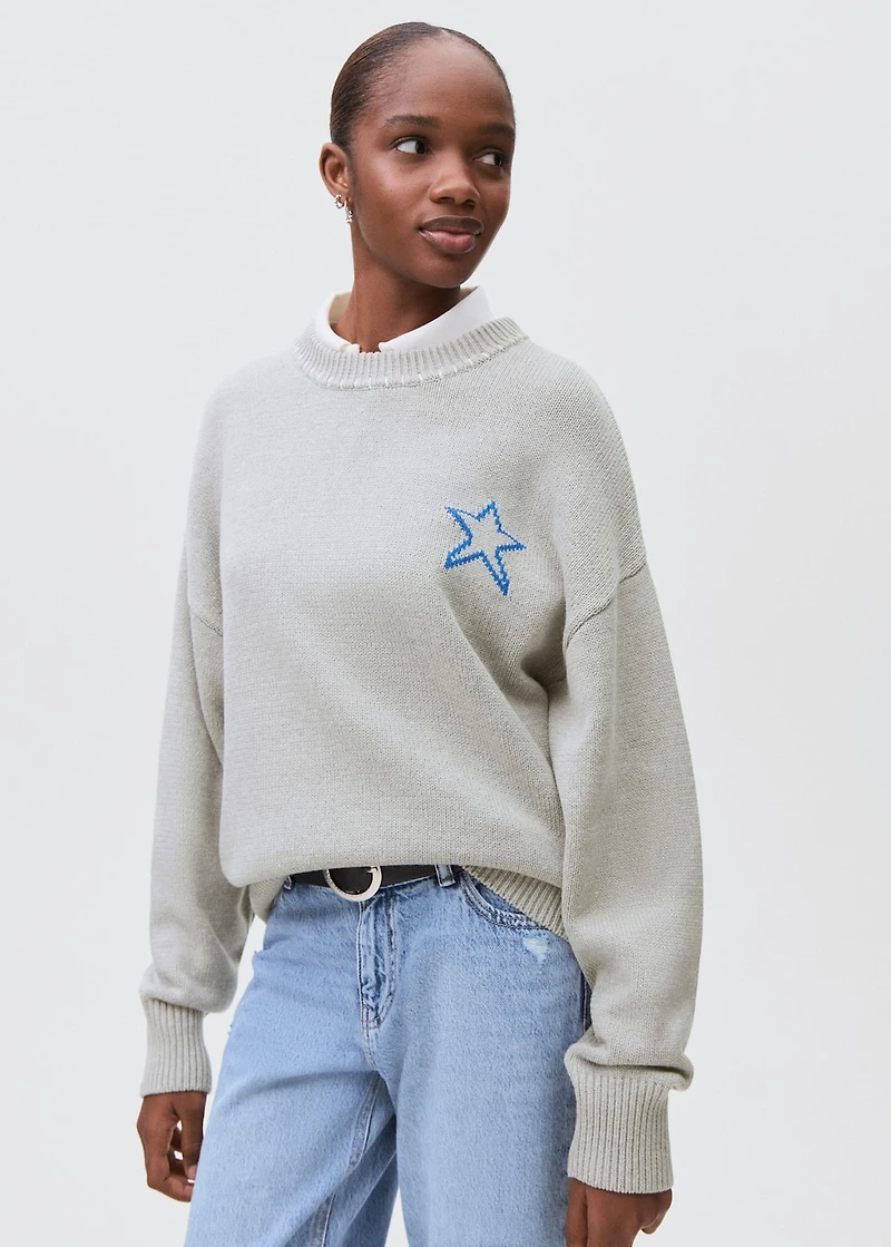 Star knitted sweater