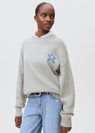 Star knitted sweater
