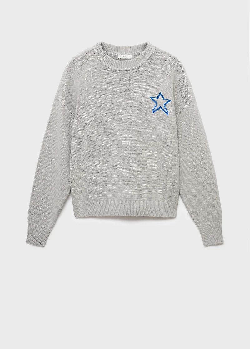 Star knitted sweater