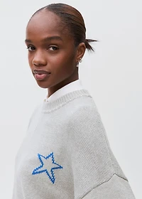 Star knitted sweater