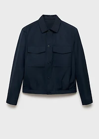 Water-repellent jacket with pockets