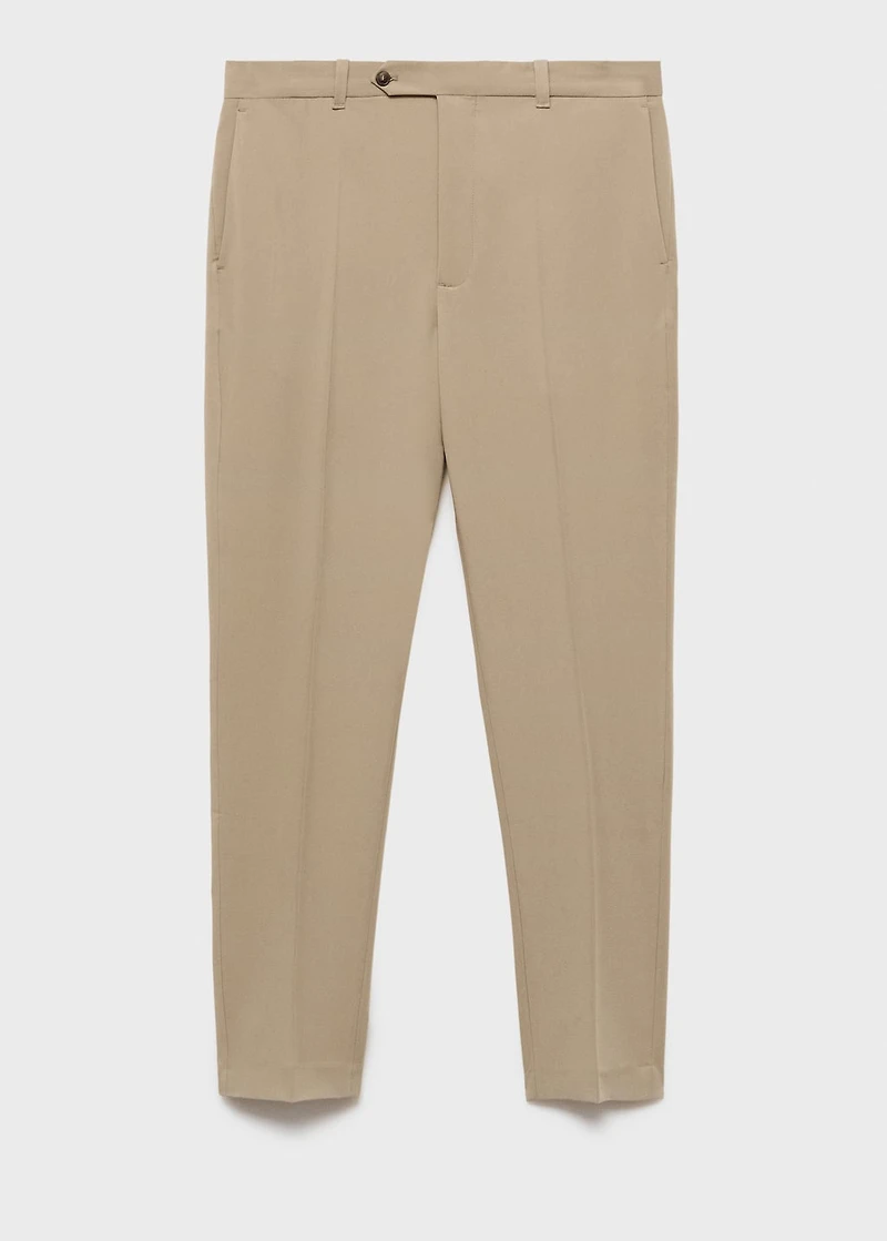 Pleated slim-fit pants